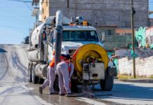 JMAS repara hundimiento en calle Mayas de la colonia Aztecas para garantizar la seguridad vial